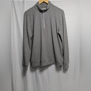FAHERTY  Heather  Gray Movement 1/4 Zip Pullover.  Size  L